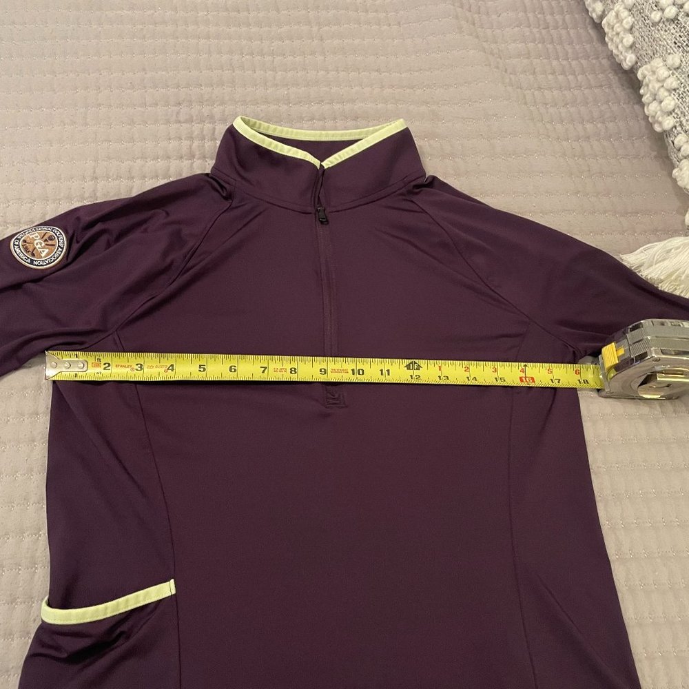 Under Armour PGA Golf Women's Purple Neon Yellow Dri-Fit Pullover Small - Picture 7 of 8